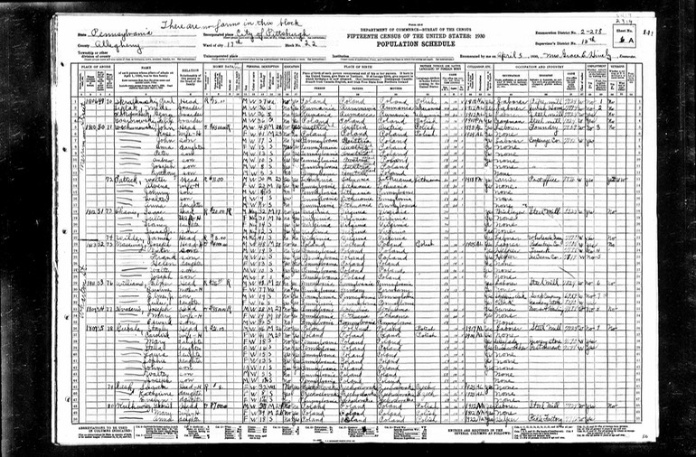 1930 Joseph Masewicz Census