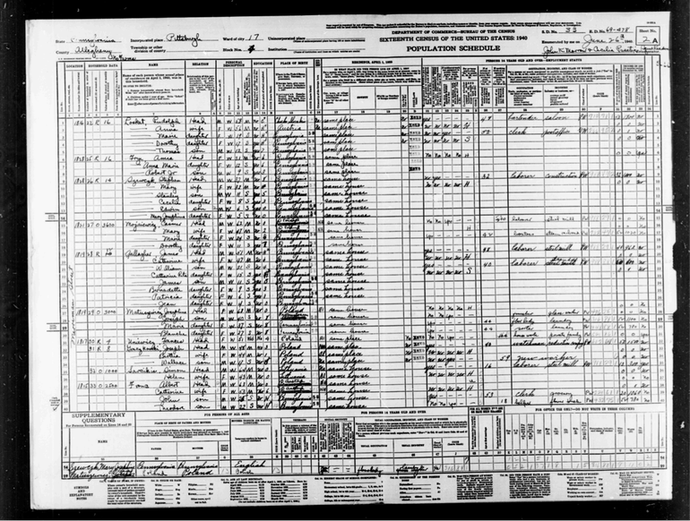 1940 Casmer Mojaicwicz Census